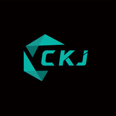 CKJ creative minimalist letter logo. CKJ unique vector initials alphabet letter logo design