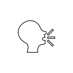 speaking head speech talking silhouette avatar vector emoji