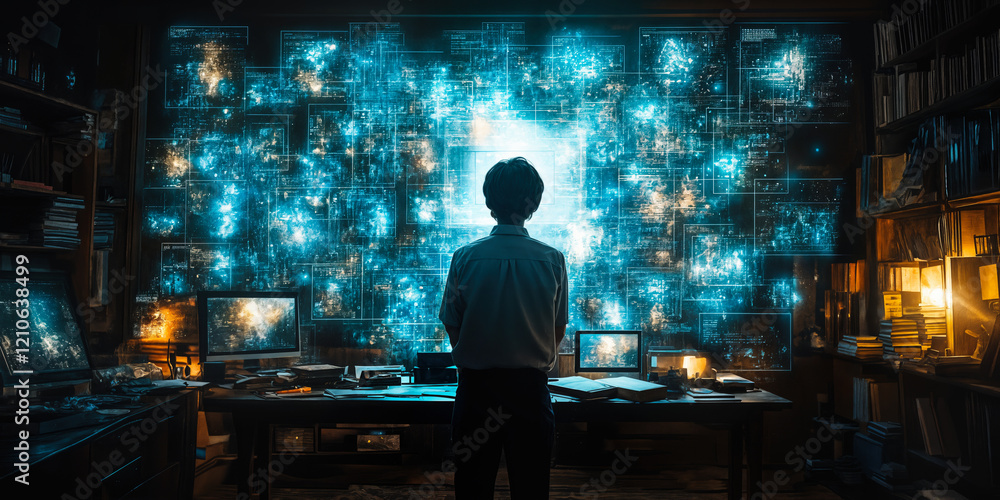 Poster immersive ai-powered digital storytelling with personal archives in interactive workspace