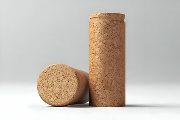 A realistic cork tube mockup, ideal for natural or organic product packaging.