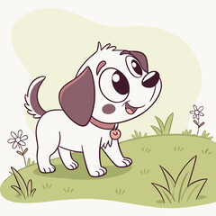 puppy dog pet cartoon vector design