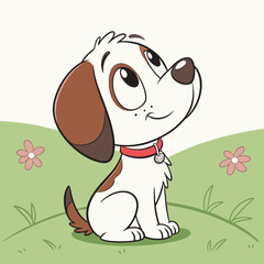 puppy dog pet cartoon vector design