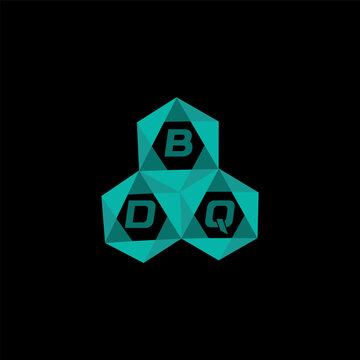 BDQ creative minimalist letter logo. BDQ unique vector initials alphabet letter logo design