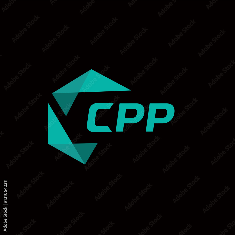 Fototapete CPP creative minimalist letter logo. CPP unique vector initials alphabet letter logo design