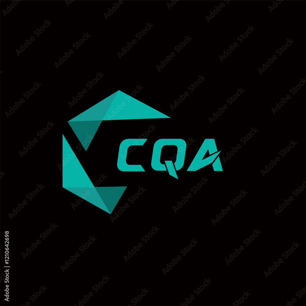 Fototapete cqa creative minimalist letter logo. cqa unique vector initials alphabet letter logo design