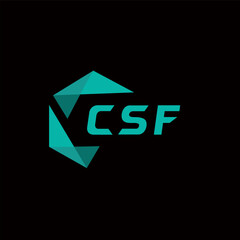 CSF creative minimalist letter logo. CSF unique vector initials alphabet letter logo design
