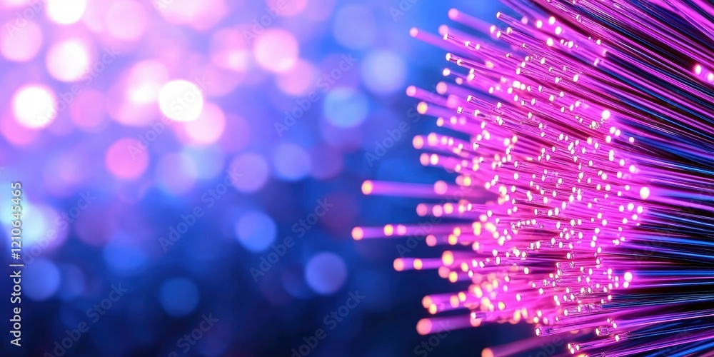 Poster colorful abstract background with light beams and glowing fibers, creating a dreamy atmosphere.