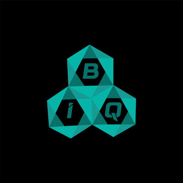 BIQ creative minimalist letter logo. BIQ unique vector initials alphabet letter logo designBIQ creative minimalist letter logo. BIQ unique vector initials alphabet letter logo design