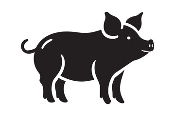 Pig silhouette vector art