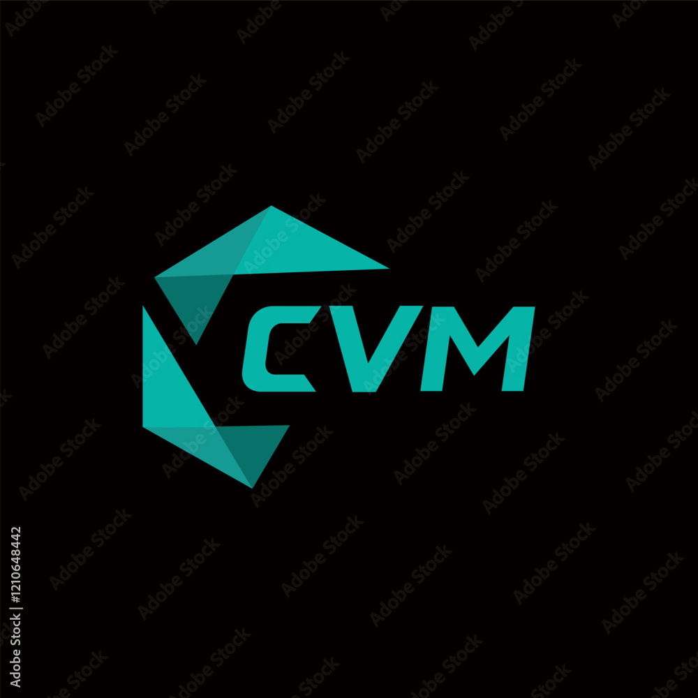 Fototapete cvm creative minimalist letter logo. cvm unique vector initials alphabet letter logo design
