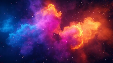Obraz premium glowing neon explosion with vibrant colors, dynamic and futuristic, high detail, sleek and vibrant, cosmic atmosphere