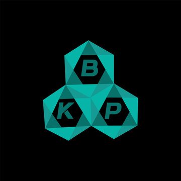 BKP creative minimalist letter logo. BKP unique vector initials alphabet letter logo design