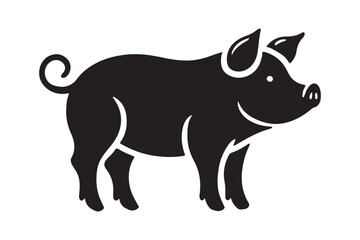 Pig silhouette vector art