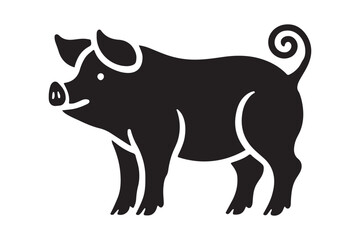 Pig silhouette vector art