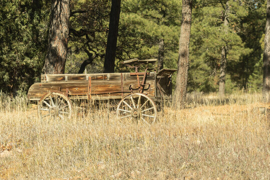 Old buckboard wagon used by ranchers and farmers in the 1800s. 