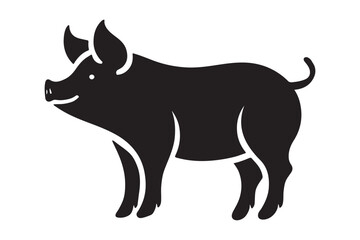 Pig silhouette vector art