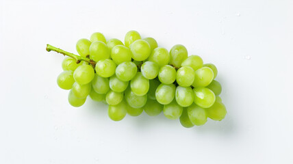 Bunch of Green Grapes with Water Droplets
