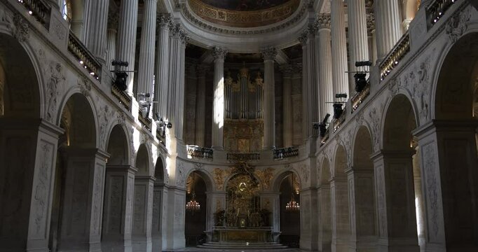 Royal Chapel of Versailles (Chapelle Royale) in the Palace of Versailles, France 