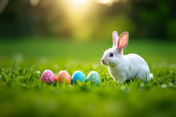 easter bunny and easter eggs 2025