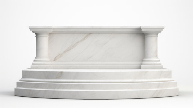 Marble Sculpture with Columns