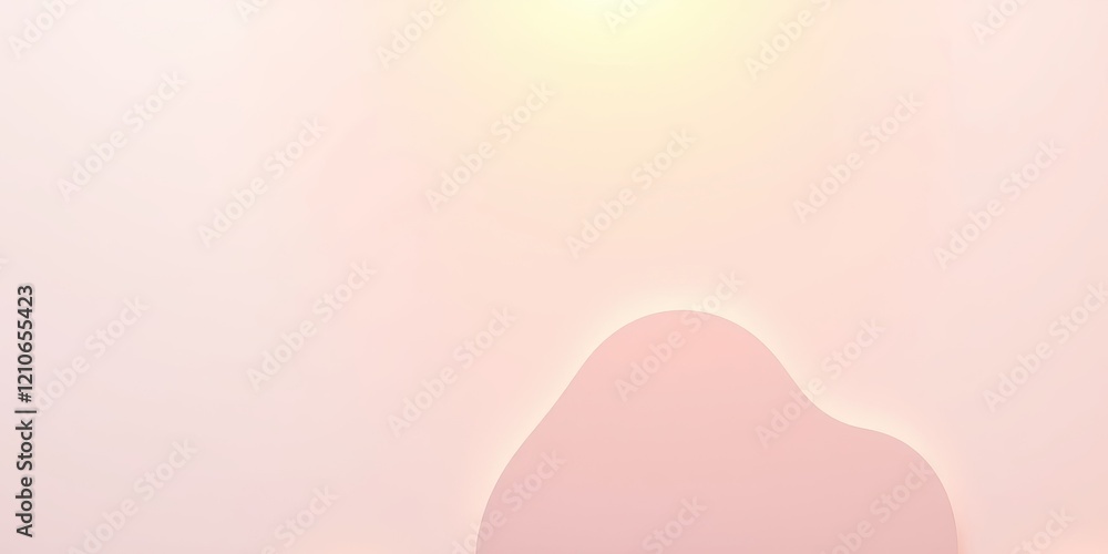 Poster a soothing backdrop embraces the essence of spring with delicate colors and soft shapes, creating an
