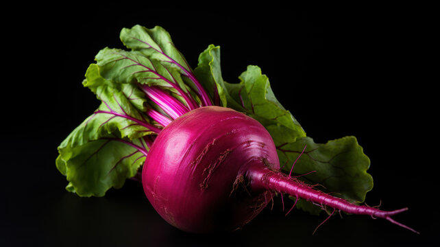 Vibrant Beetroot with Lettuce Leaves