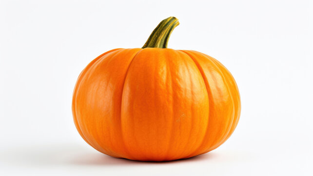 Orange Pumpkin on White Background