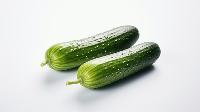 Fresh Cucumbers with Water Droplets