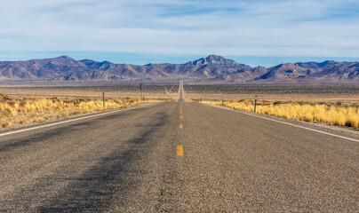 Panoramic desert landscape near Las Vegas, Nevada