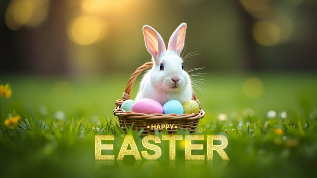 easter bunny and easter eggs 2025