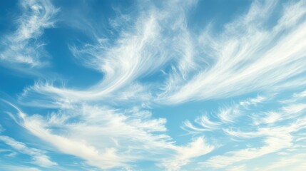 Soft Pastel Clouds Gently Fill The Sky