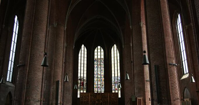 Interior view of The Market Church (Marktkirche) in Hanover, Germany