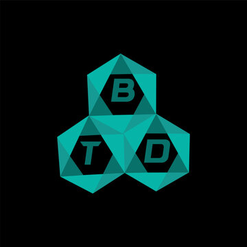 BTD creative minimalist letter logo. BTD unique vector initials alphabet letter logo design