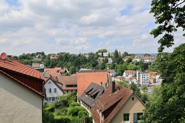 Blick in die Altstadt von Backnang in Baden-Württemberg	
