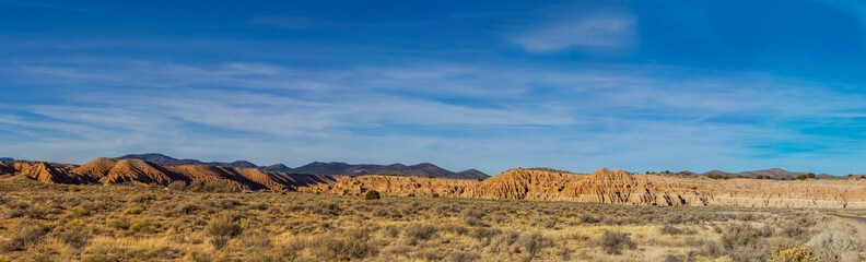 Spectacular view of the volcanic clay formations at Cathedral Gorge State Park, Nevada