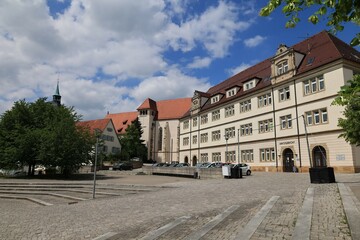 Fototapeta premium Blick in die Altstadt von Backnang in Baden-Württemberg 