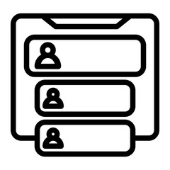 leaderboard icon in outline style
