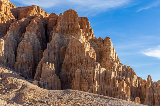 Spectacular view of the volcanic clay formations at Cathedral Gorge State Park, Nevada