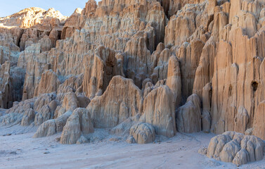 Spectacular view of the volcanic clay formations at Cathedral Gorge State Park, Nevada