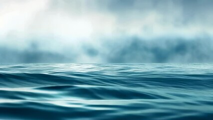 Ocean Waves in Misty Weather
