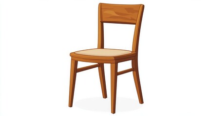 Wooden chair with soft cushion for dining room