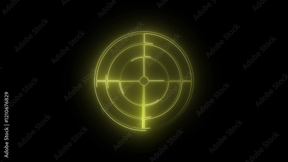 Aufkleber digital scanning hud circle radar user interface alpha channel, target icon with radio wave signal,r