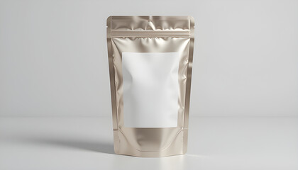 Blank White Stand Up Pouch with Zipper
