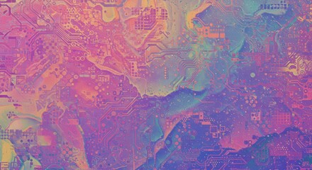 Fototapeta premium Abstract Holographic Background with Iridescent Texture and Gradient Colors