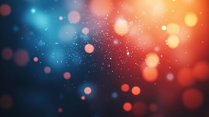 Vibrant Colorful Bokeh Background with Blue and Orange Hues