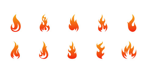vector fire logo premium template bundle