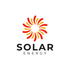 vector solar energy logo premium template