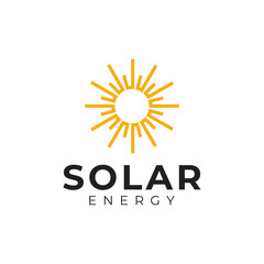 vector solar energy logo premium template