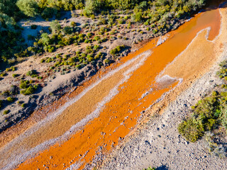 Piscinas river and forest besides sand dunes, Sardinia