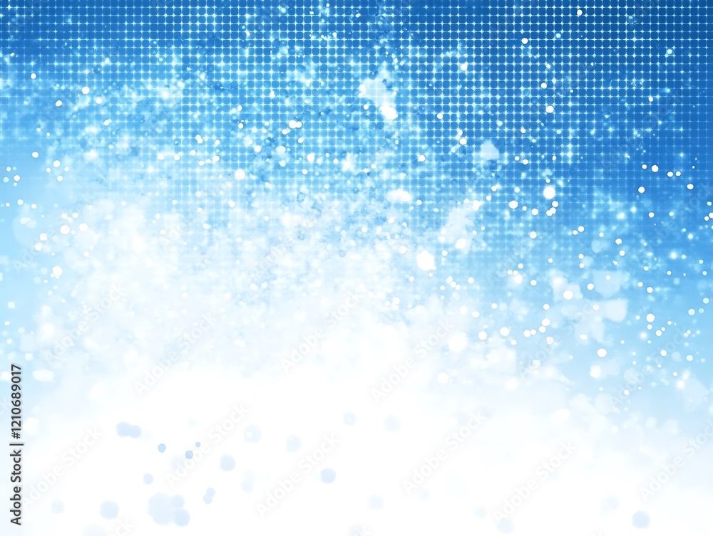 Aufkleber abstract blue background with sparkling lights and grid pattern